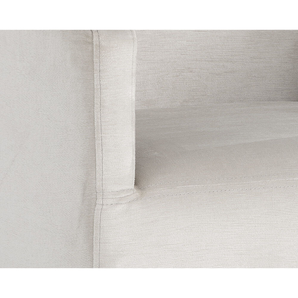 Zane Piccolo Prosecco Wheeled Dining Armchair, Wheeled